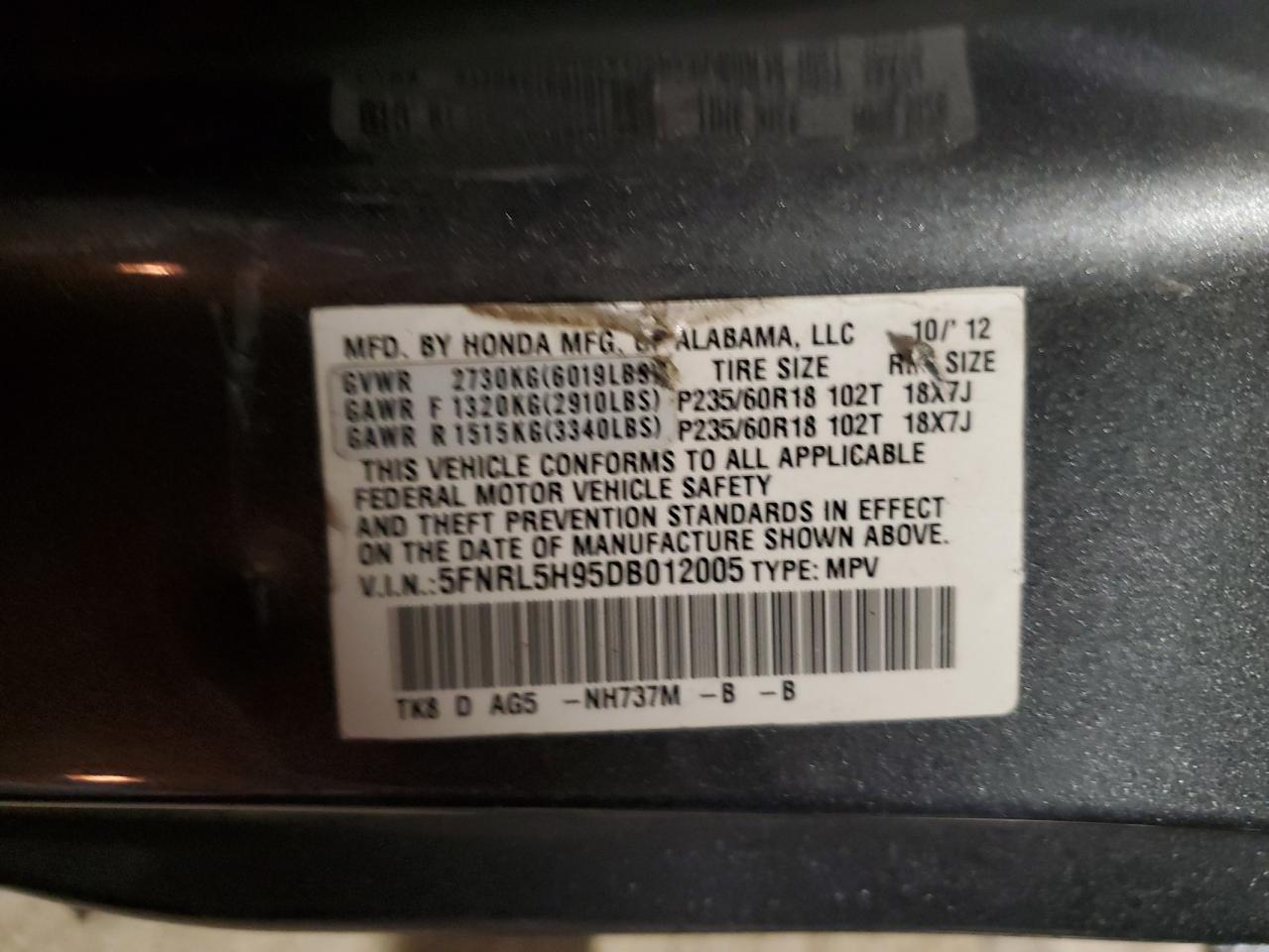 2013 Honda Odyssey - Image 15