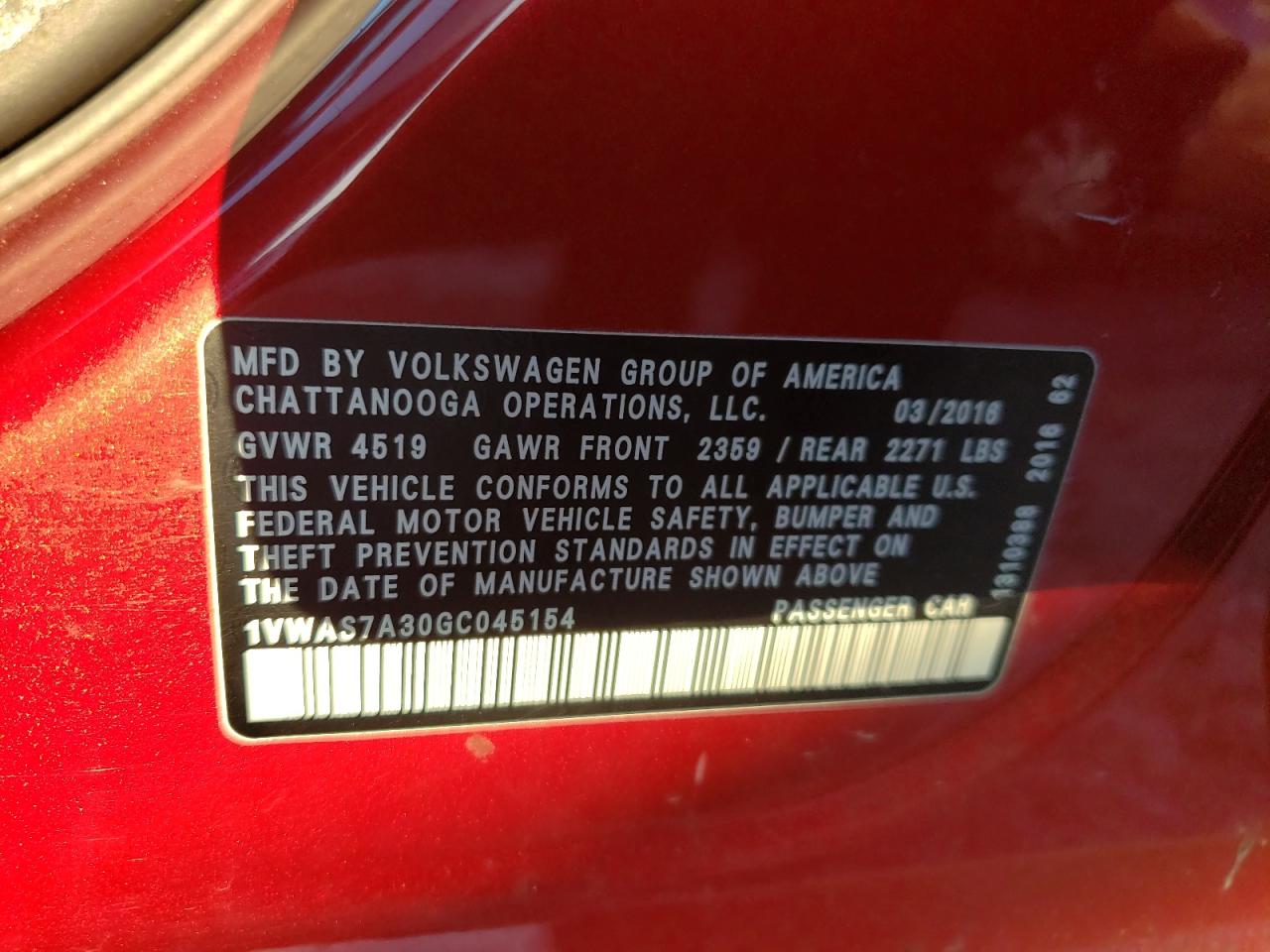2016 Volkswagen Passat - Image 12