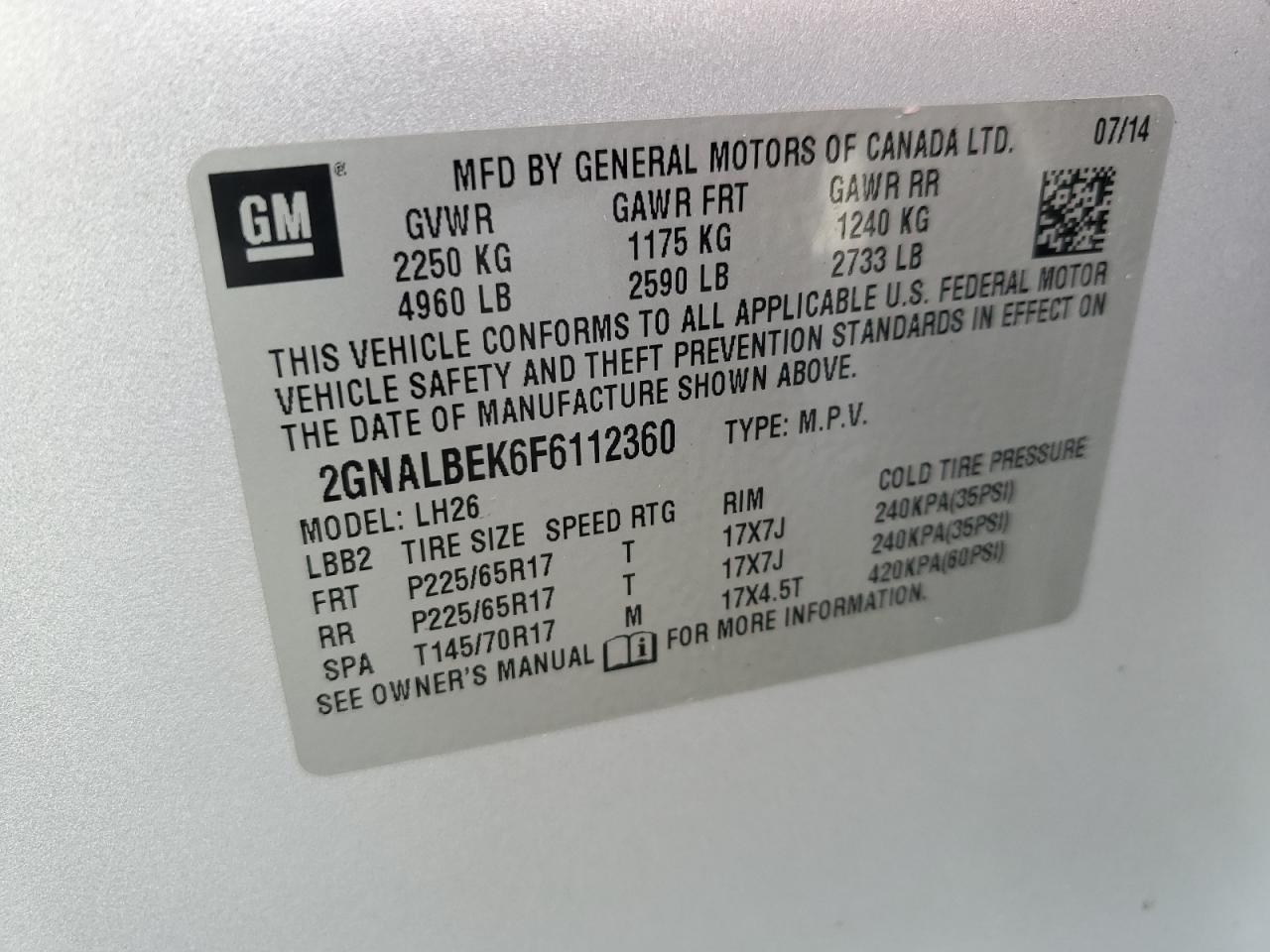 2015 Chevrolet Equinox - Image 13