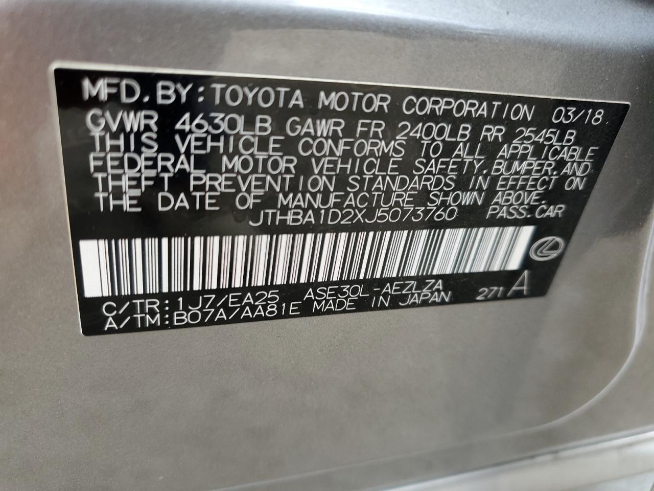 2018 Lexus IS - Image 12