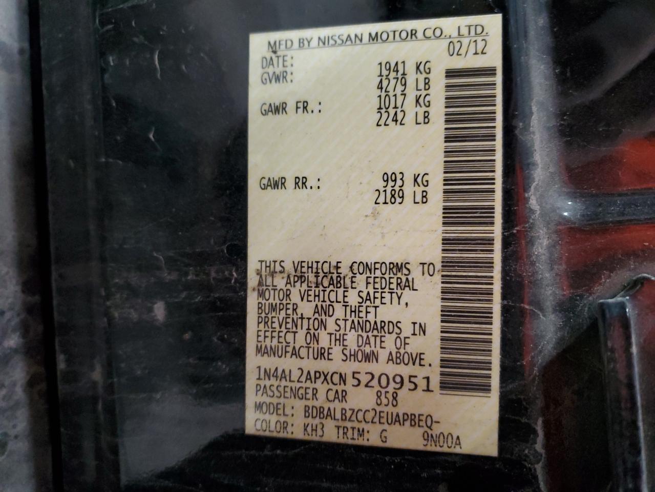 2012 Nissan Altima - Image 12