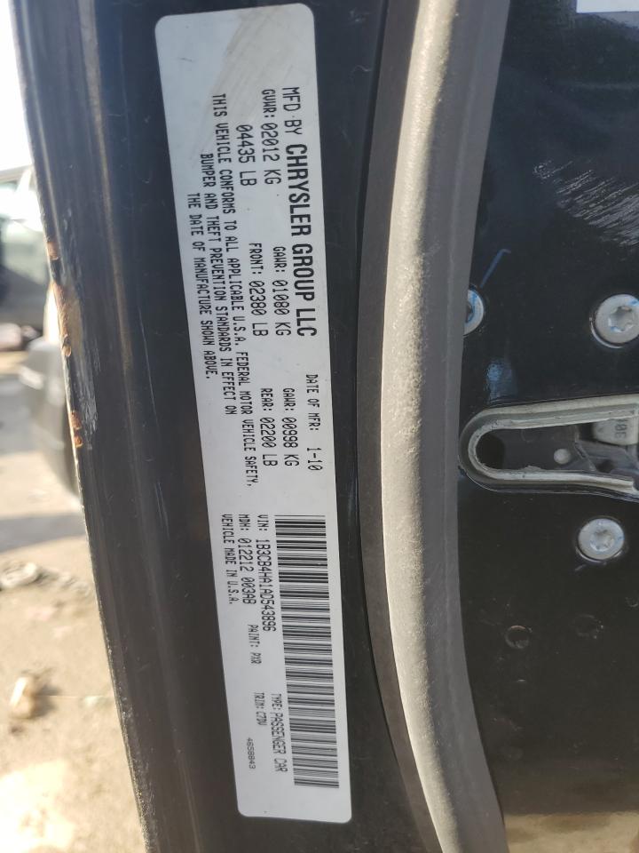 2010 Dodge Caliber Sxt VIN: 1B3CB4HA1AD543896 Lot: 46505455