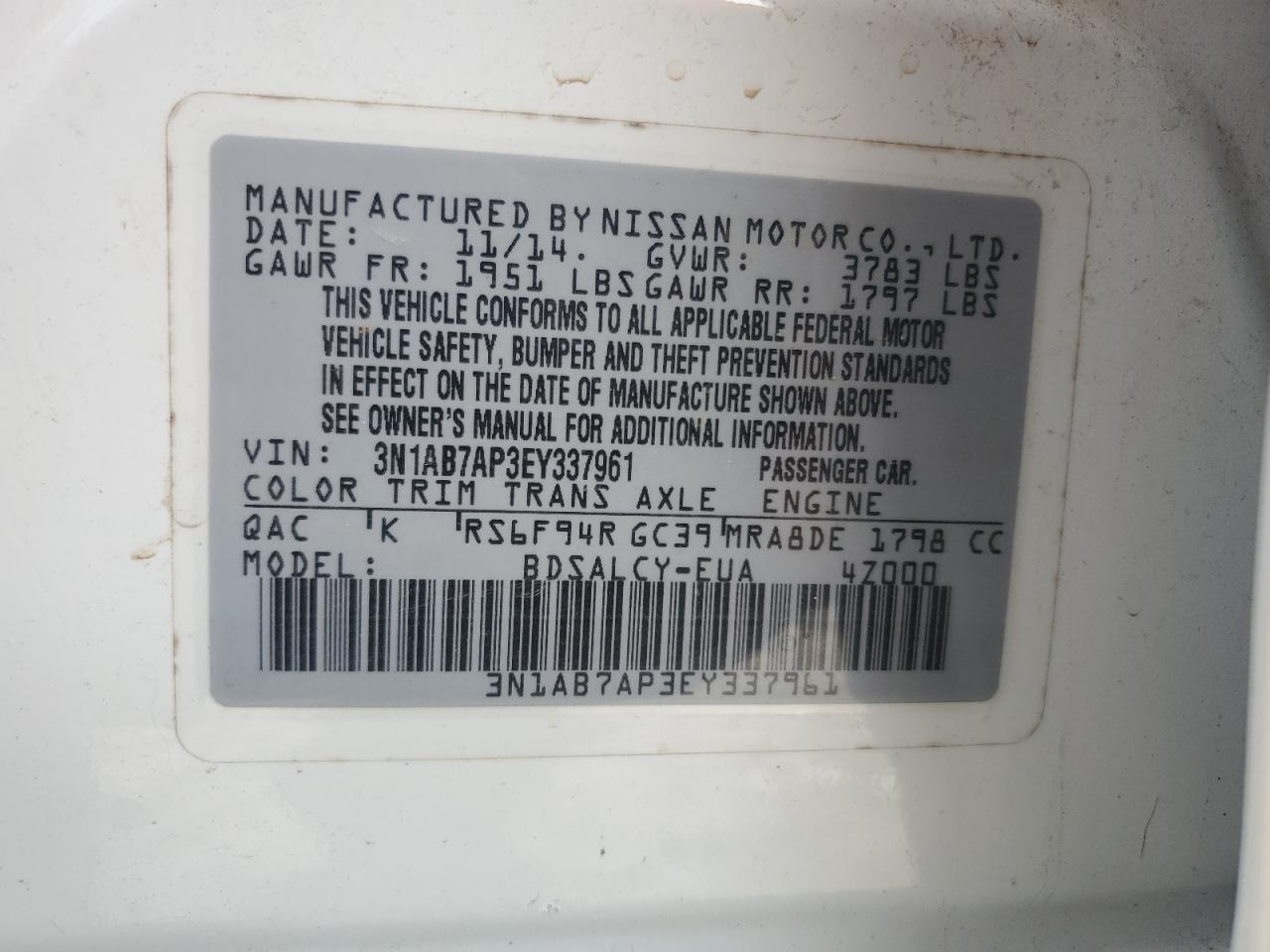 2014 Nissan Sentra - Image 15
