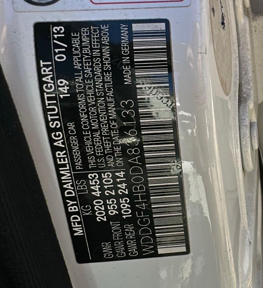 2013 Mercedes-Benz C 250 VIN: WDDGF4HB0DA836133 Lot: 44993955