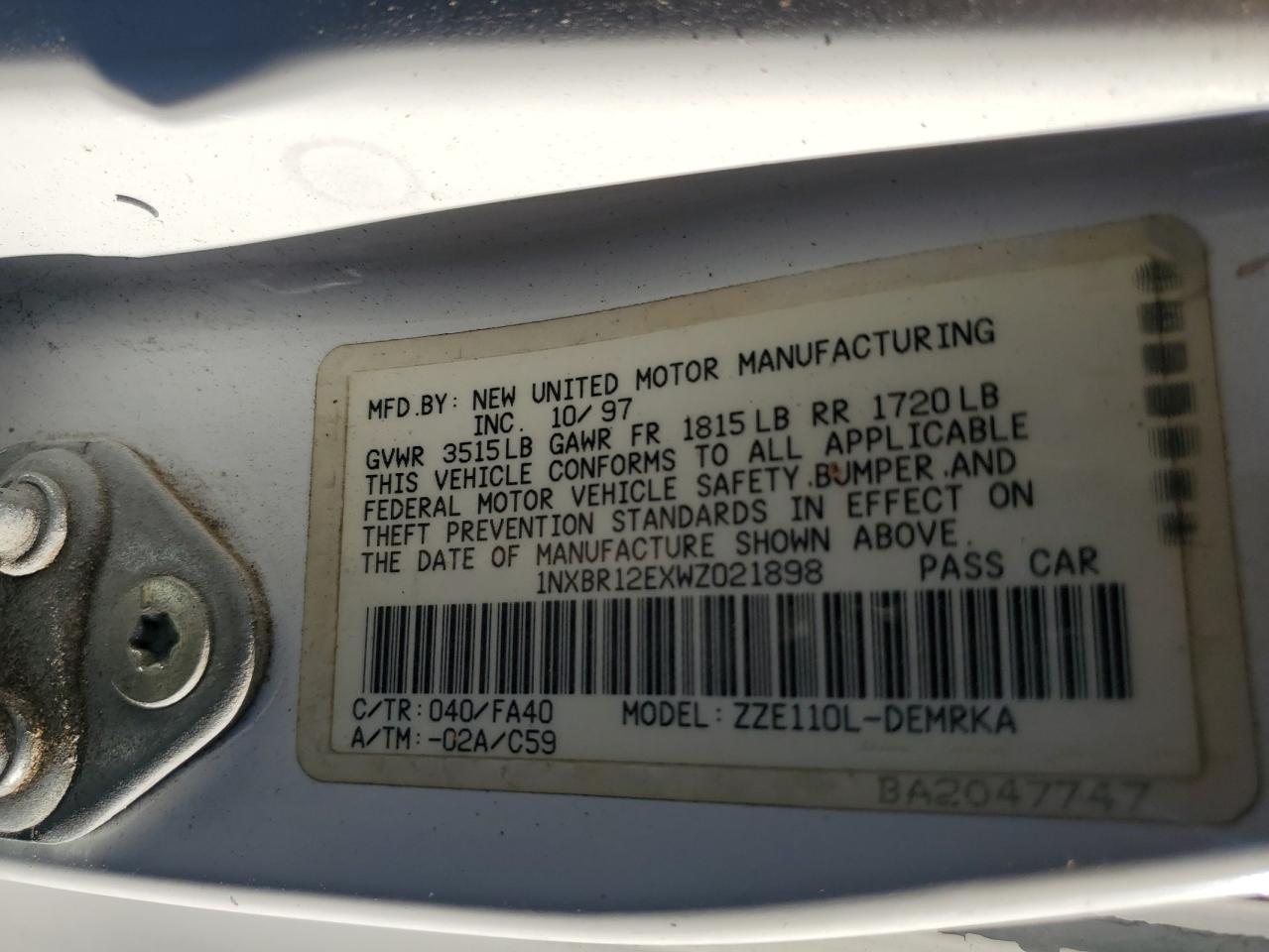 1998 Toyota Corolla - Image 12