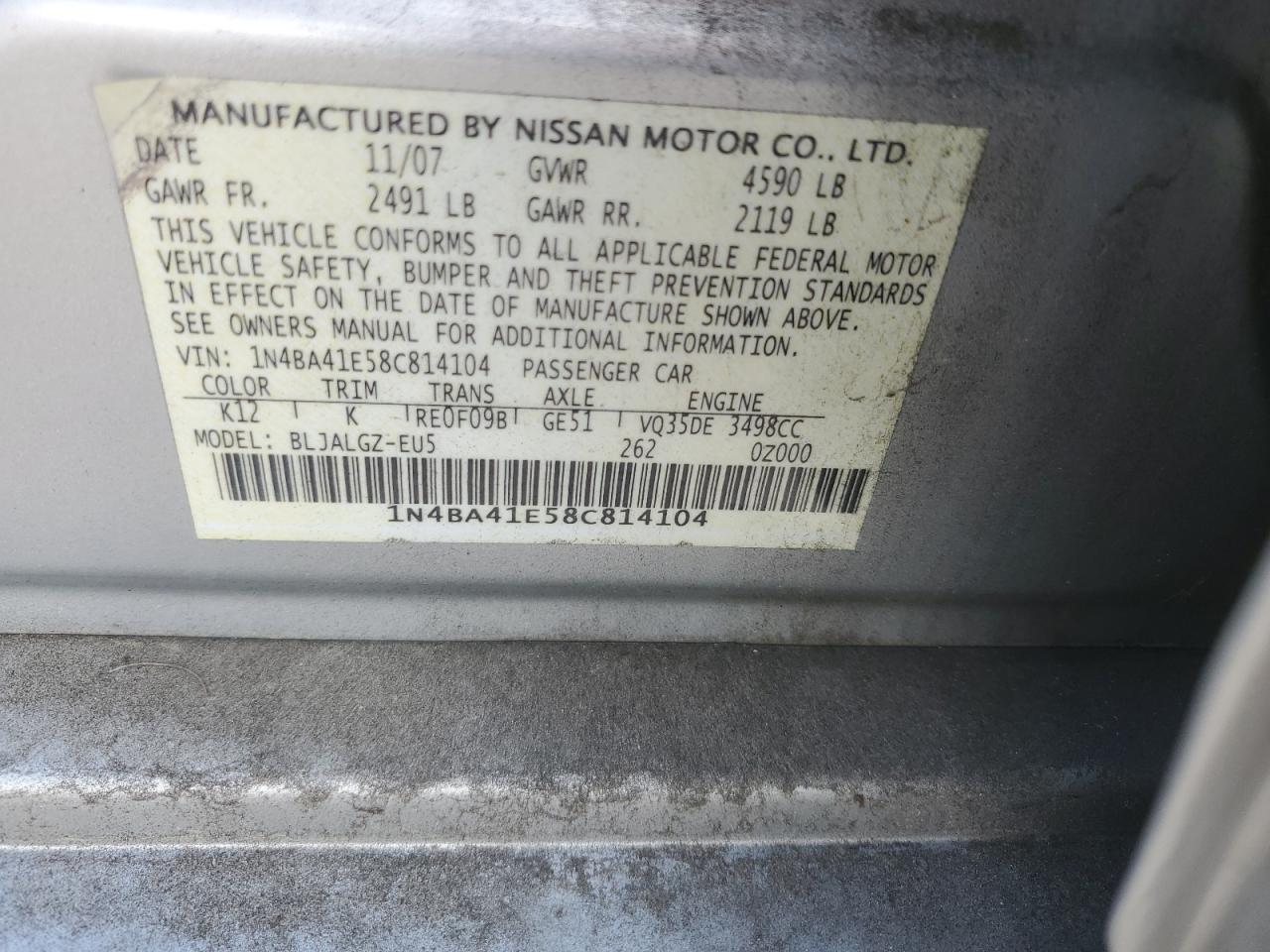 2008 Nissan Maxima - Image 13