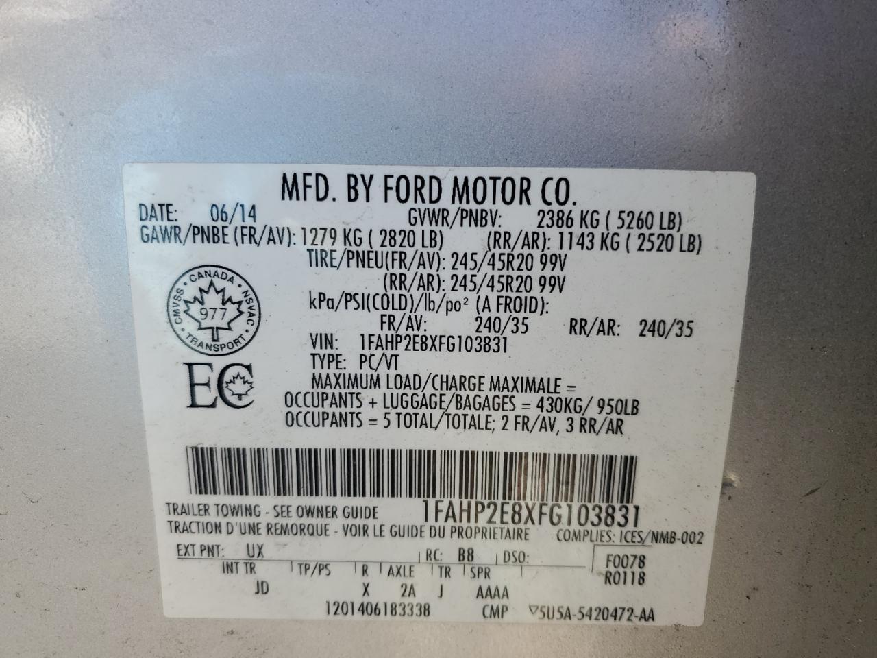 2015 Ford Taurus - Image 12