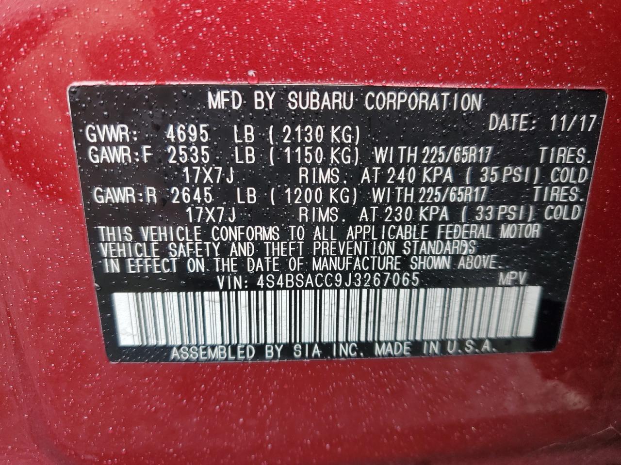 2018 Subaru Outback - Image 14