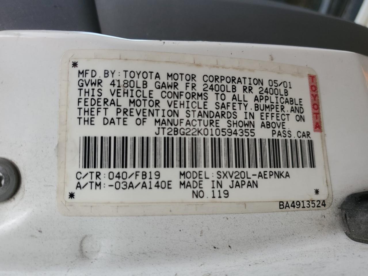 2001 Toyota Camry - Image 14