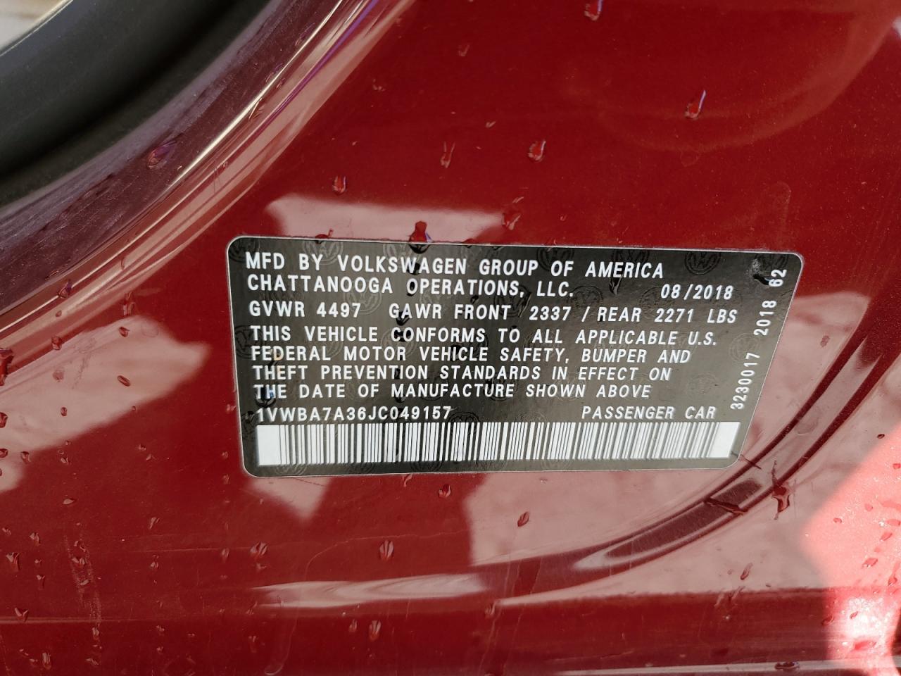 2018 Volkswagen Passat - Image 13
