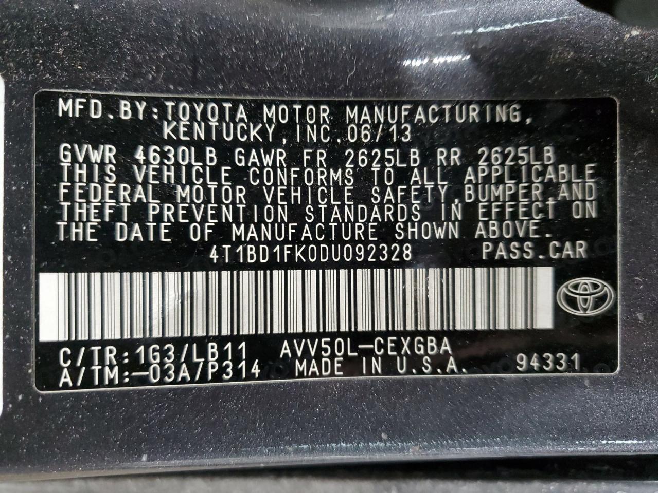 2013 Toyota Camry - Image 12