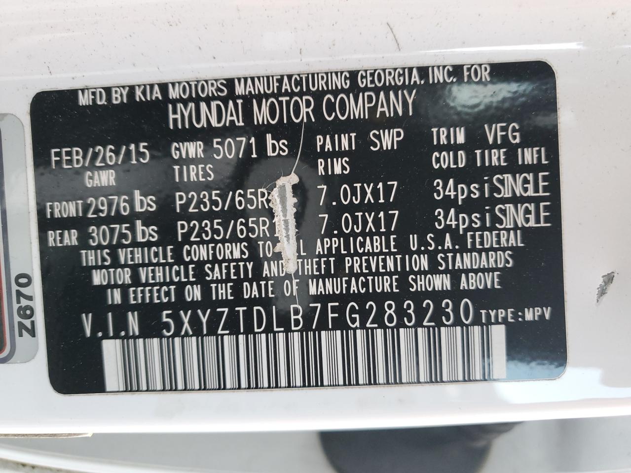 2015 Hyundai Santa Fe - Image 12