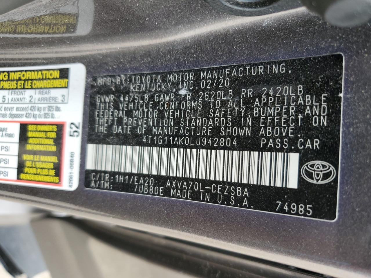 2020 Toyota Camry - Image 12