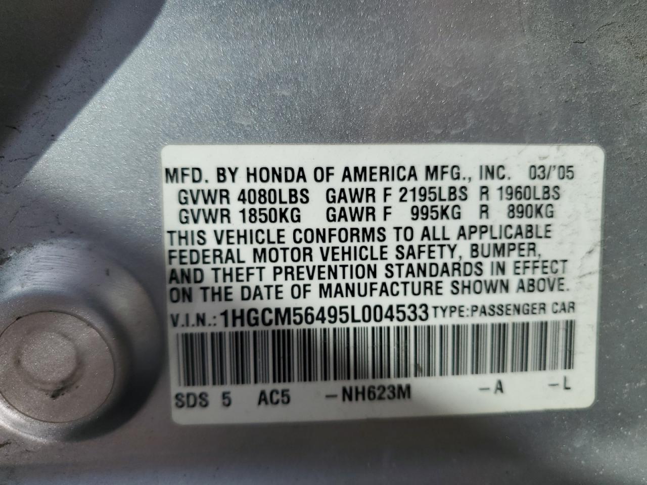 2005 Honda Accord - Image 12