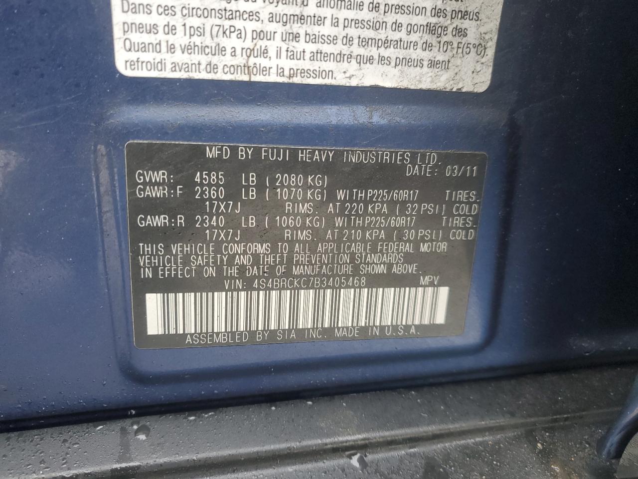 2011 Subaru Outback - Image 16