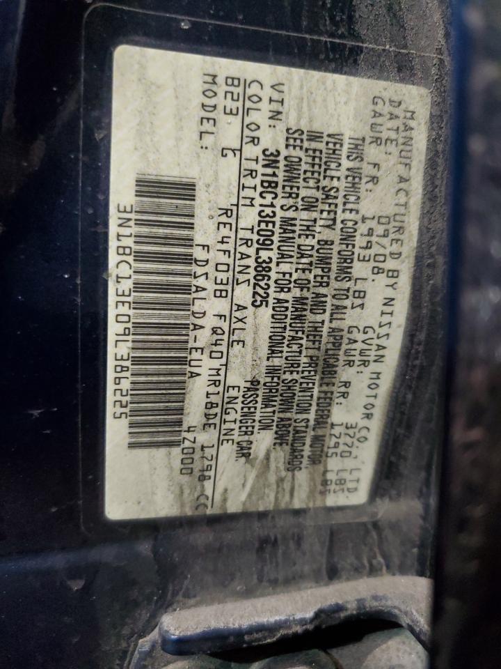 2009 Nissan Versa S VIN: 3N1BC13E09L386225 Lot: 43401245