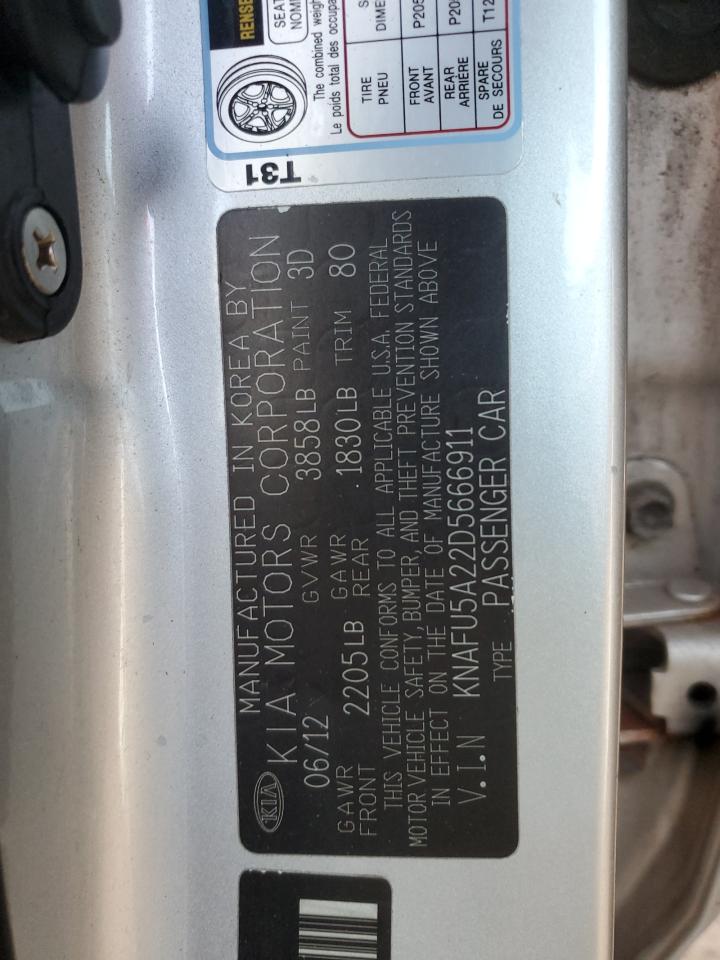 2013 Kia Forte Ex VIN: KNAFU5A22D5666911 Lot: 43856975