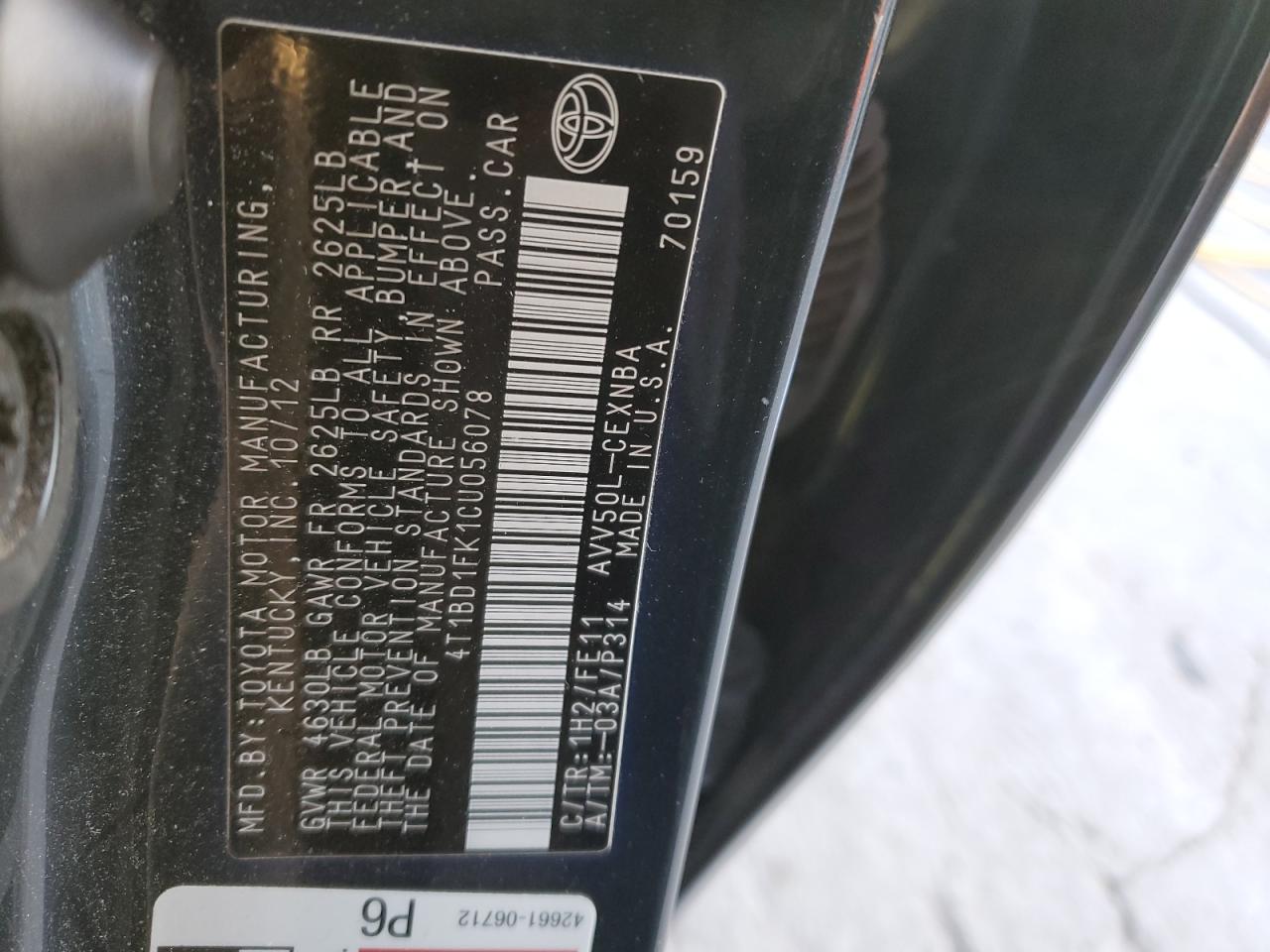 2012 Toyota Camry - Image 12