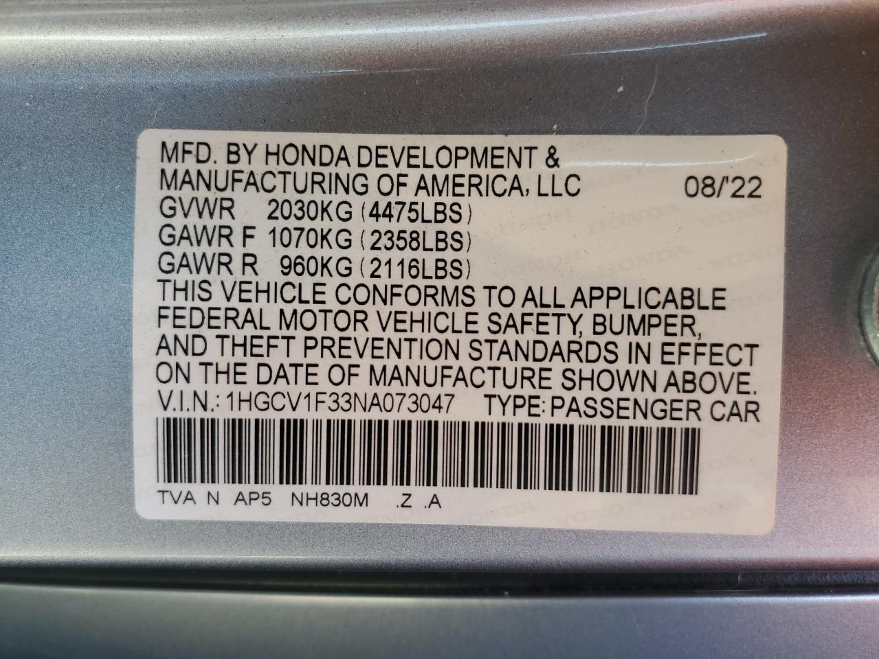 2022 Honda Accord - Image 13