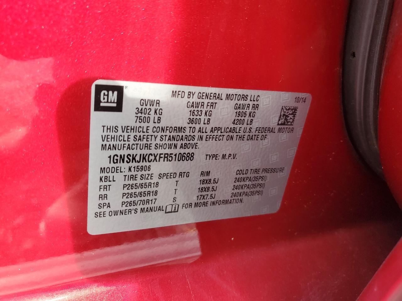 2015 Chevrolet Suburban - Image 15