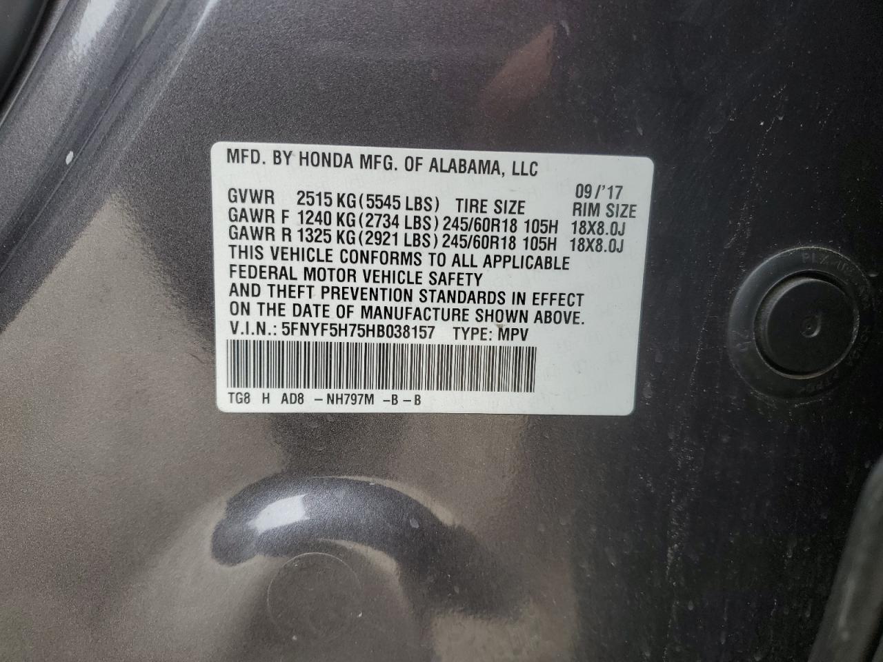 2017 Honda Pilot - Image 15