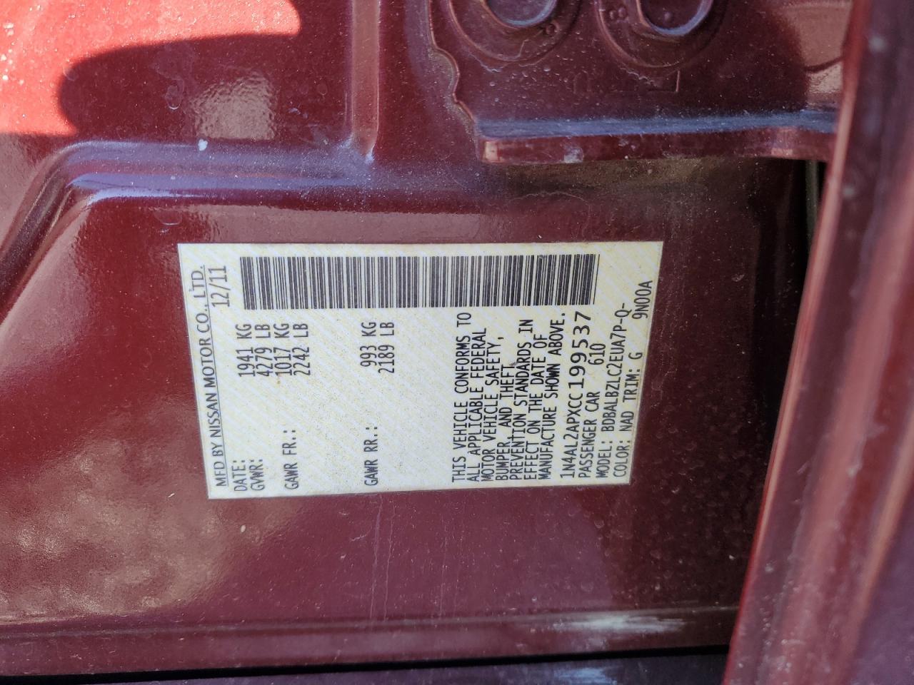 2012 Nissan Altima - Image 14