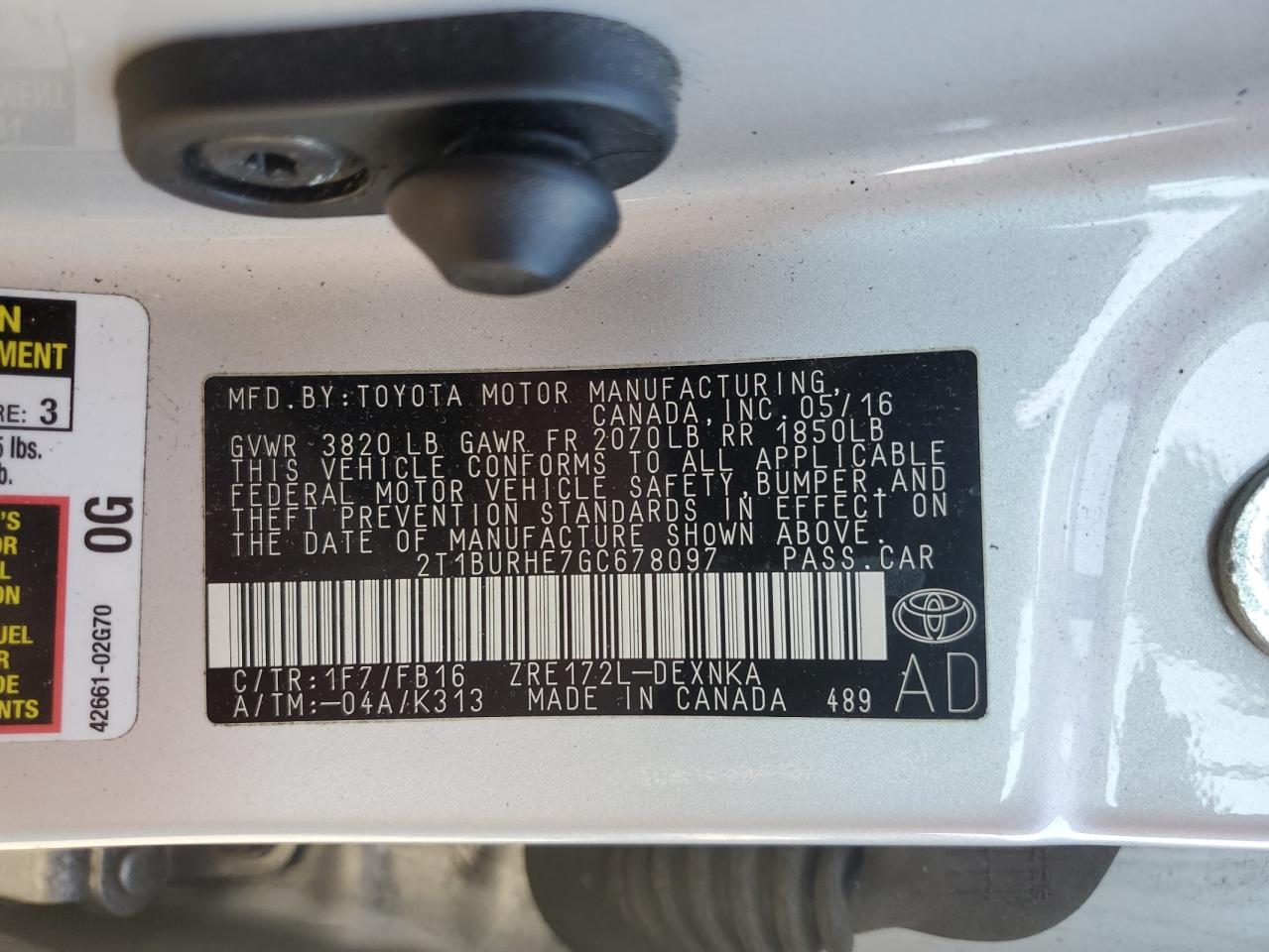 2016 Toyota Corolla - Image 12
