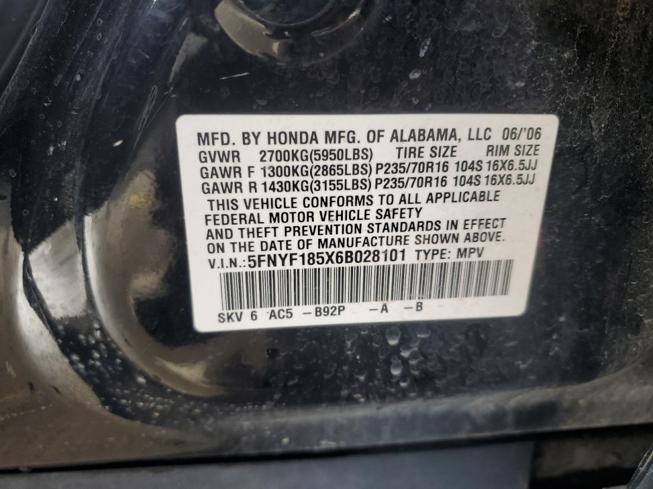 2006 Honda Pilot - Image 13