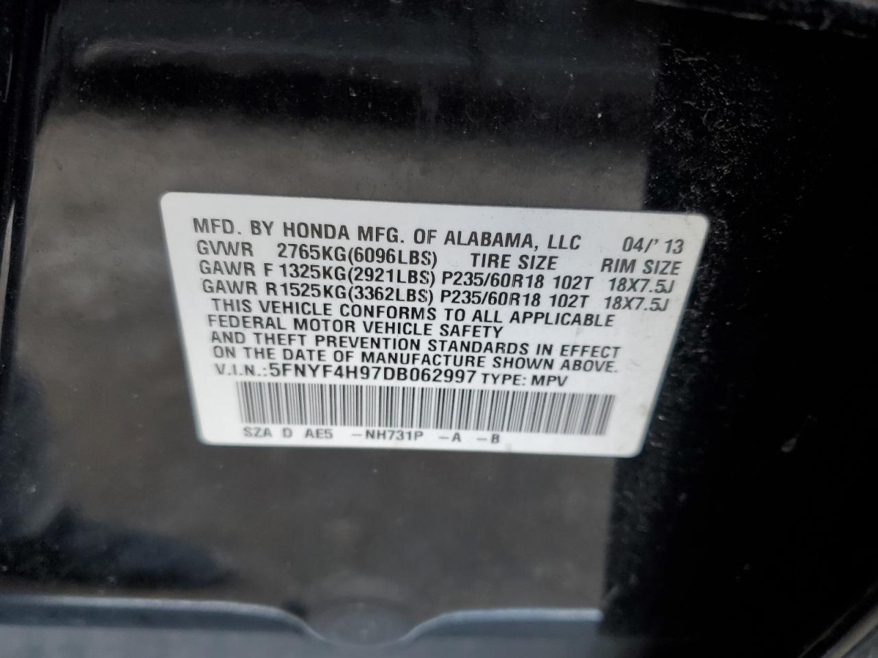 2013 Honda Pilot - Image 13