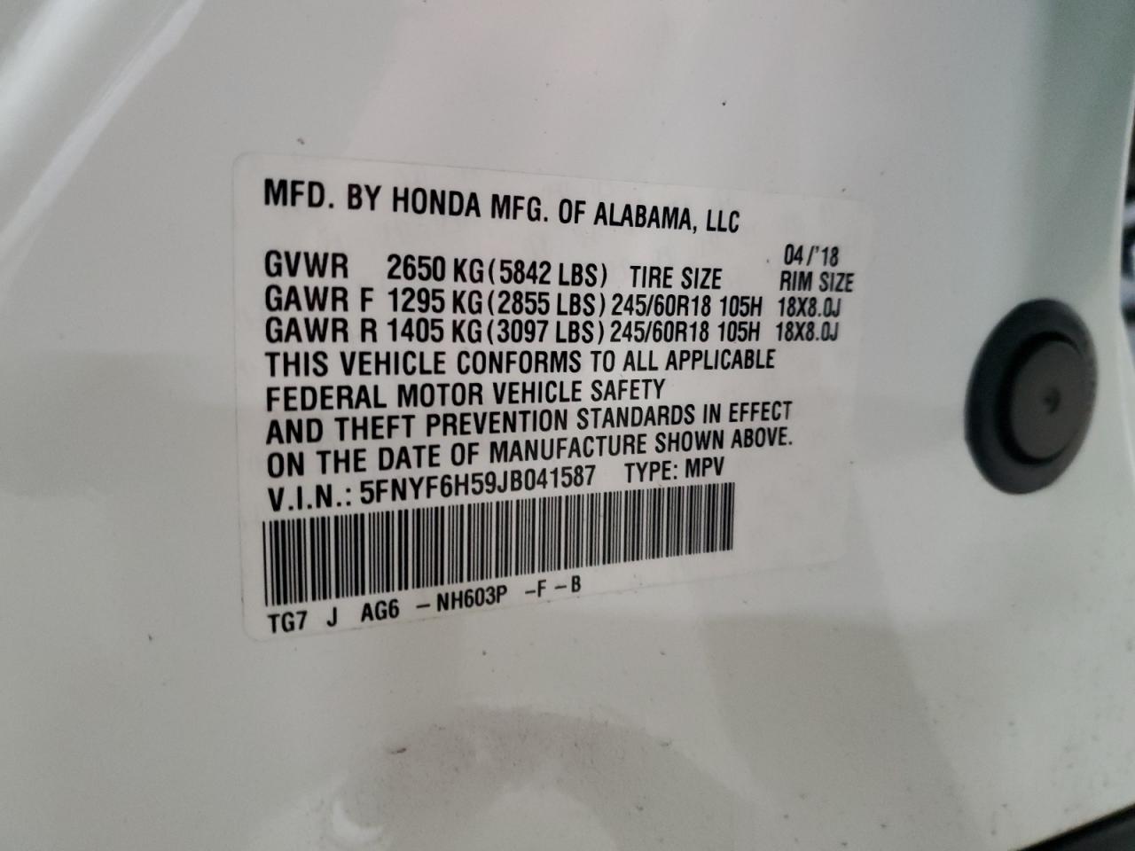 2018 Honda Pilot - Image 16