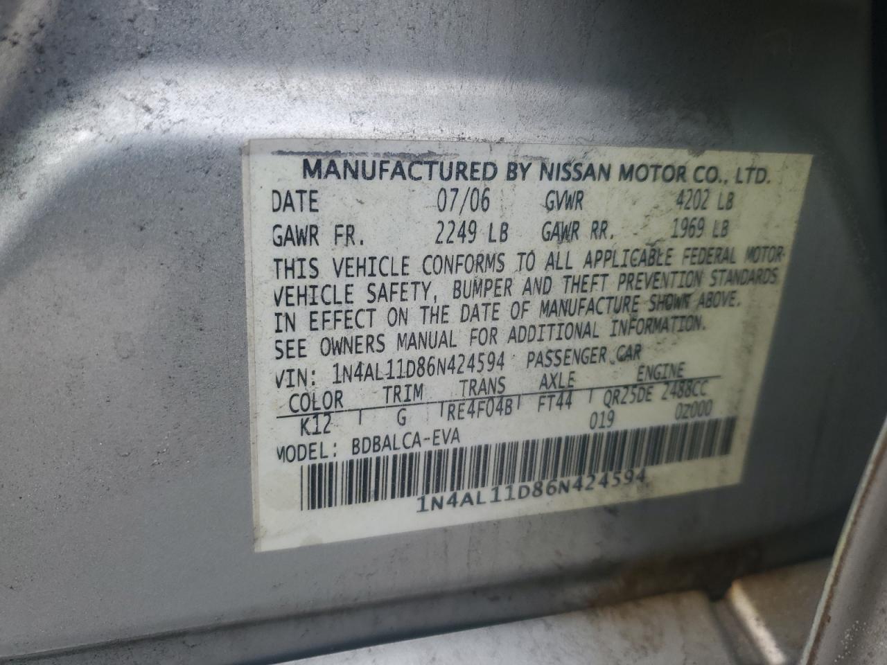 2006 Nissan Altima - Image 12