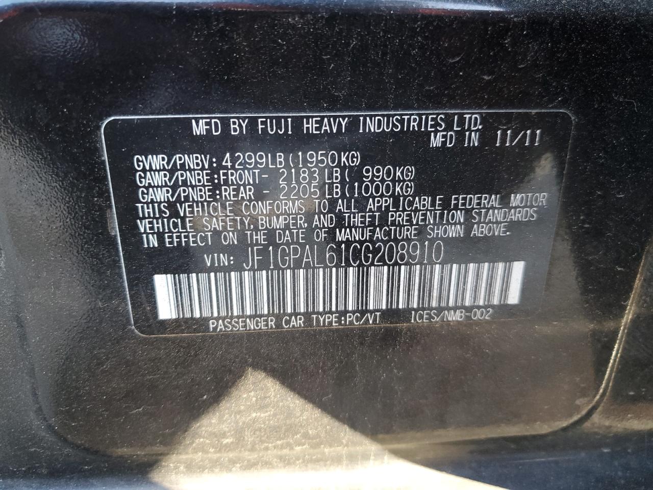 2012 Subaru Impreza - Image 16