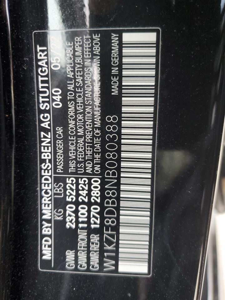 2022 Mercedes-Benz E 350 VIN: W1KZF8DB8NB080388 Lot: 43158605