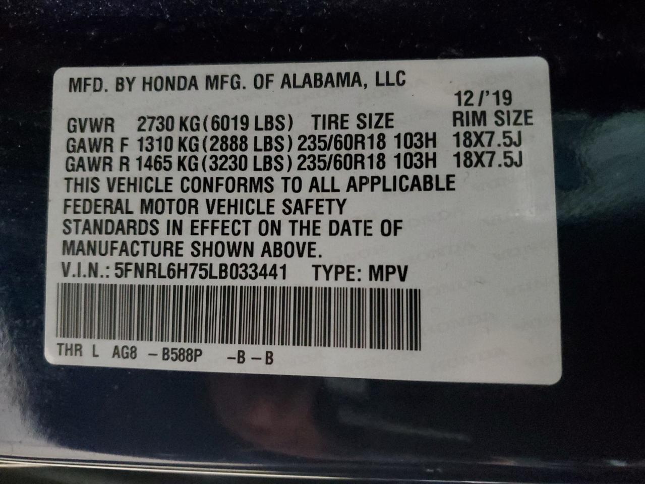 2020 Honda Odyssey - Image 13