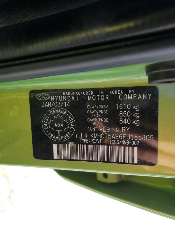 2014 Hyundai Accent Gls VIN: KMHCT5AE6EU155305 Lot: 46044055