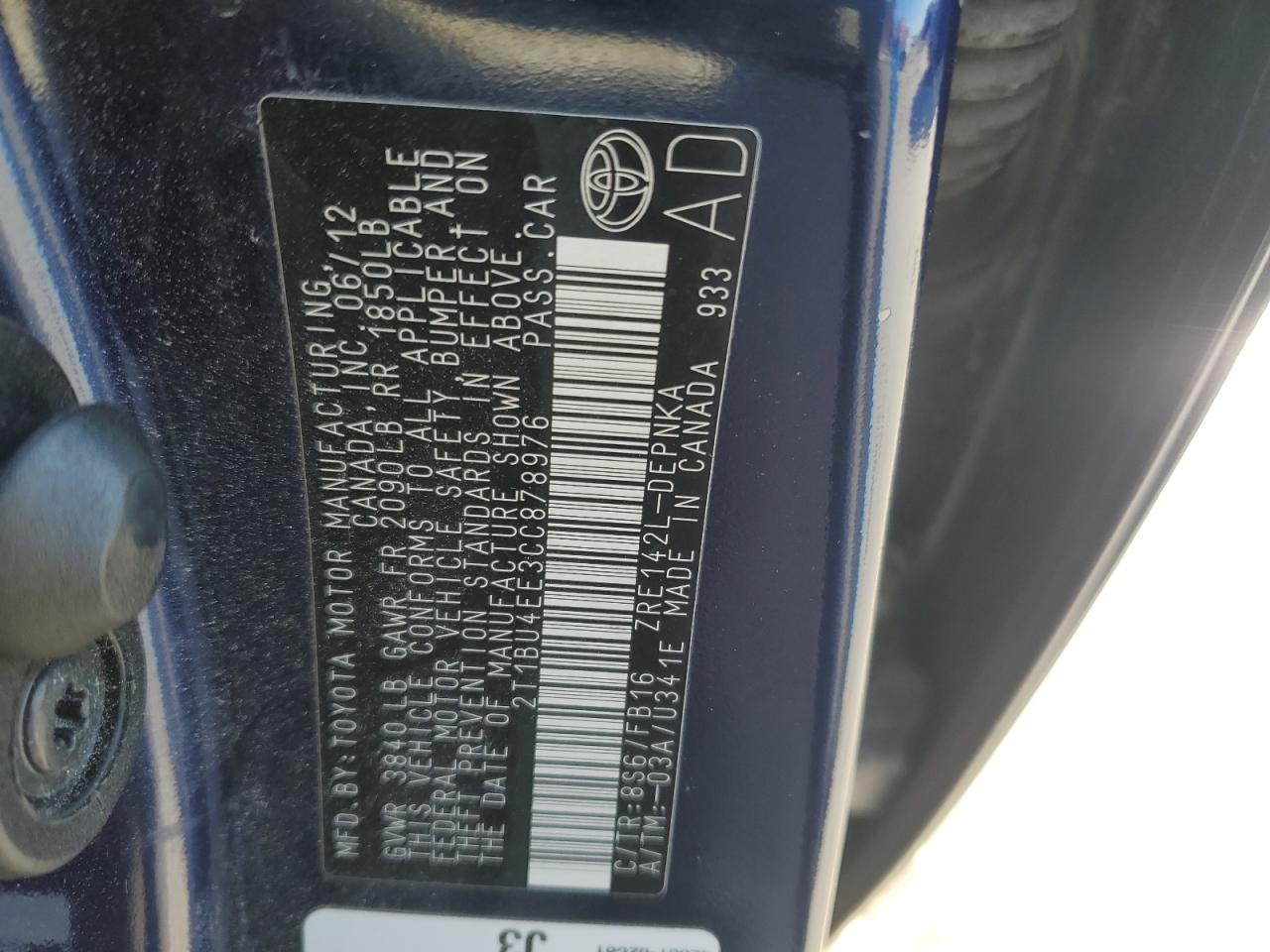 2012 Toyota Corolla - Image 12