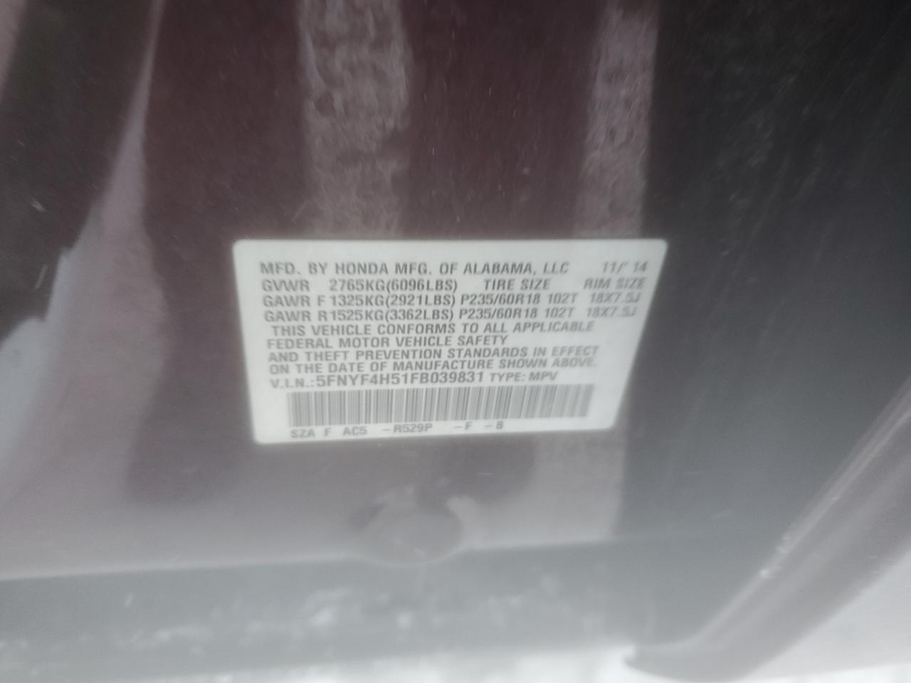 2015 Honda Pilot - Image 14