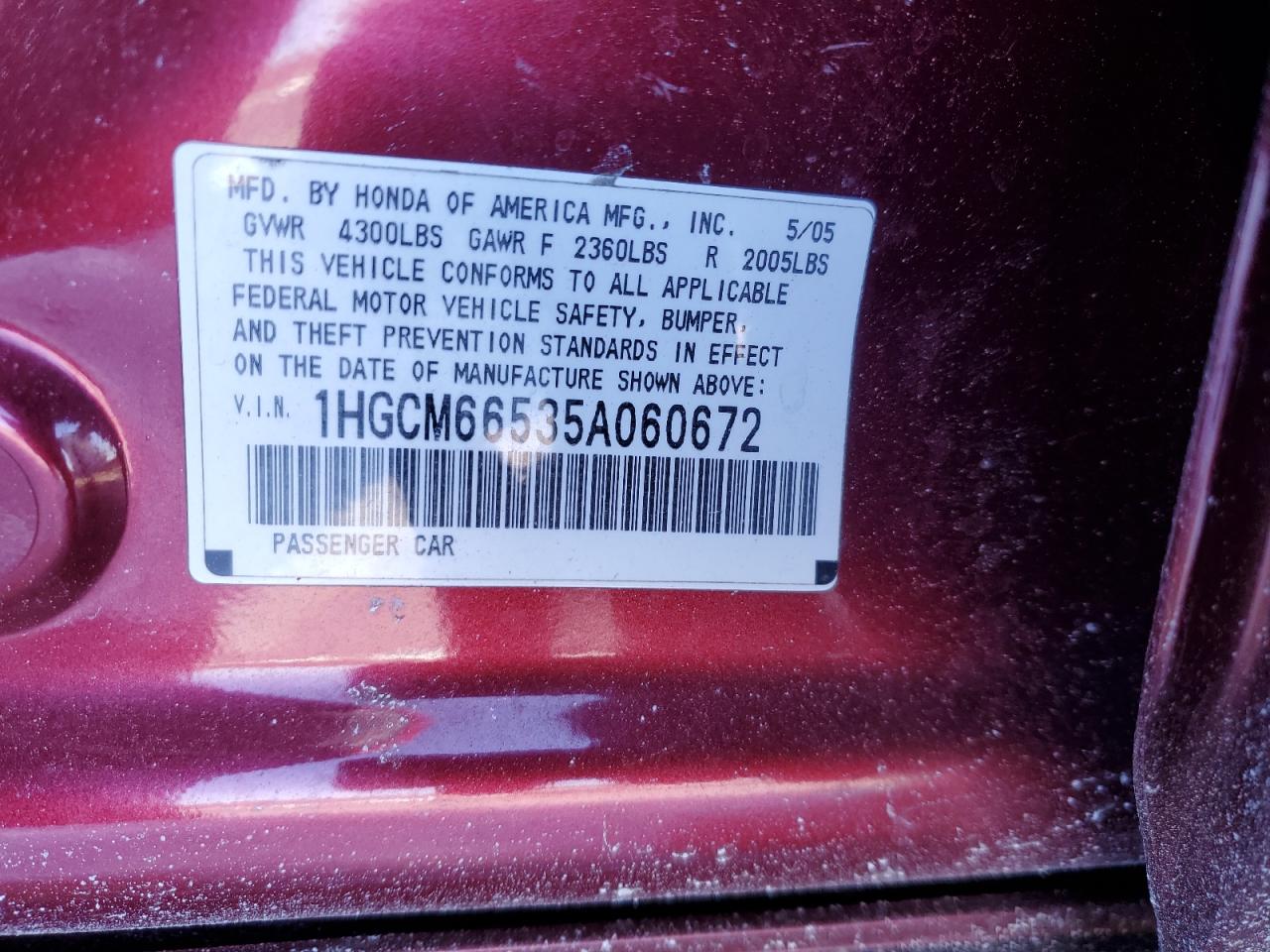 2005 Honda Accord - Image 12