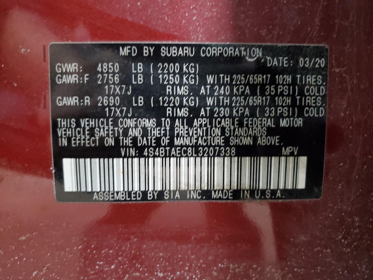 2020 Subaru Outback - Image 14