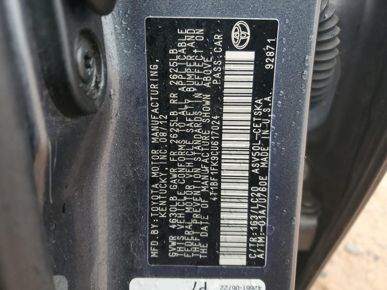2012 Toyota Camry - Image 13