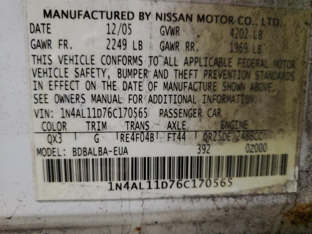 2006 Nissan Altima - Image 14