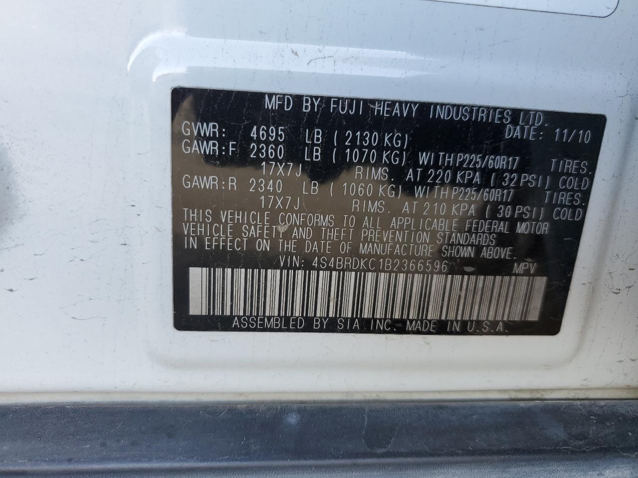 2011 Subaru Outback - Image 12