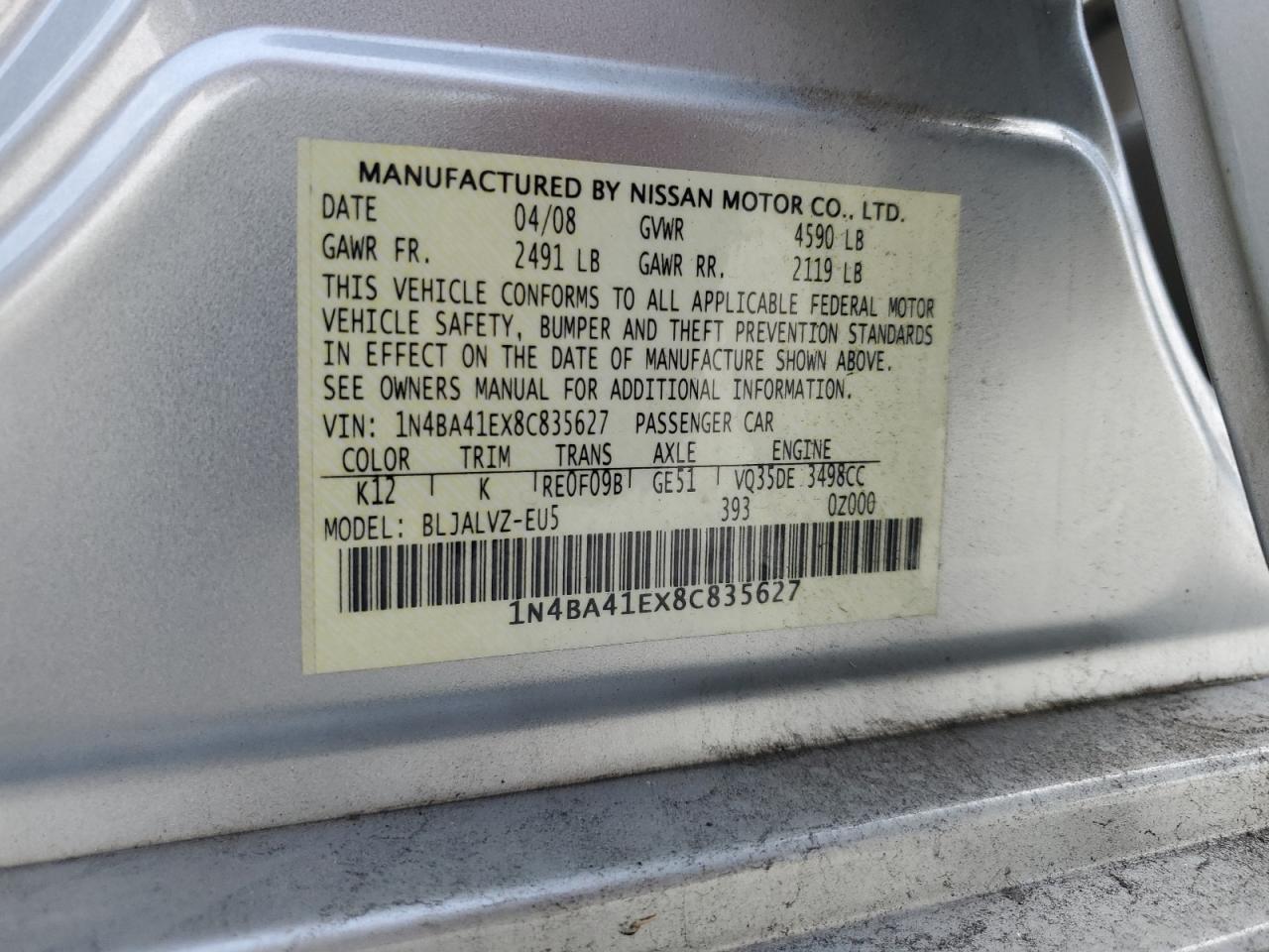 2008 Nissan Maxima - Image 13