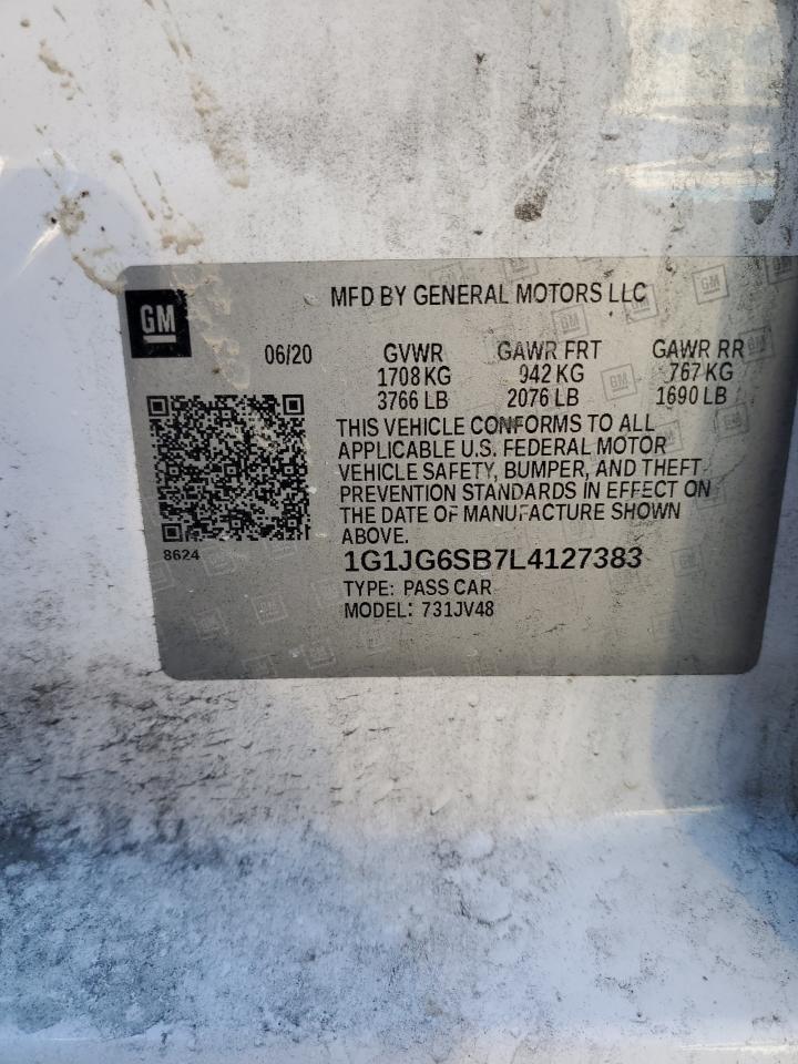 2020 Chevrolet Sonic VIN: 1G1JG6SB7L4127383 Lot: 44744535