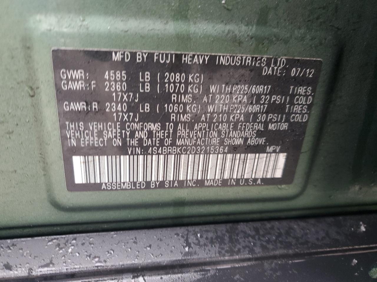 2013 Subaru Outback - Image 12