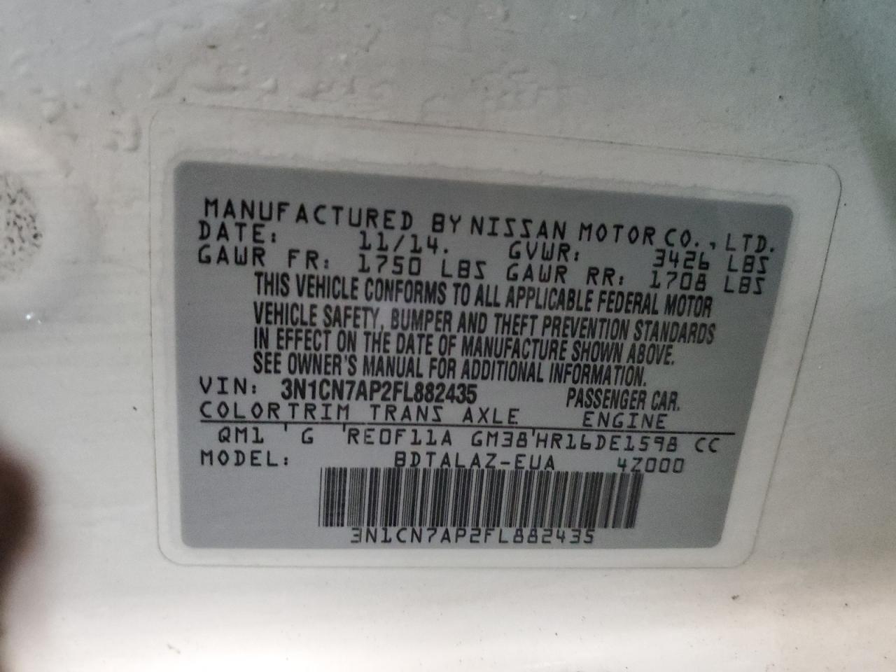 2015 Nissan Versa - Image 12