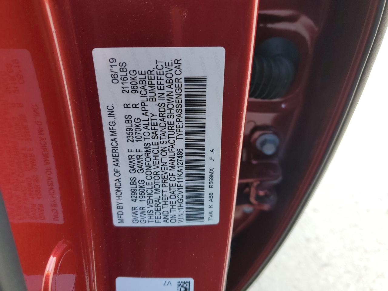 2019 Honda Accord - Image 15