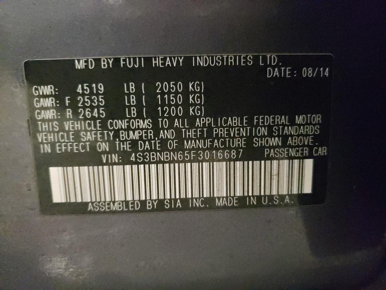 2015 Subaru Legacy - Image 12