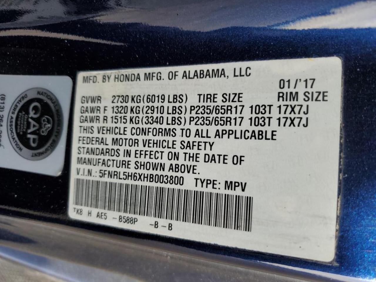 2017 Honda Odyssey - Image 13