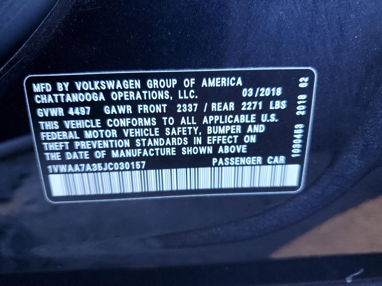 2018 Volkswagen Passat - Image 12